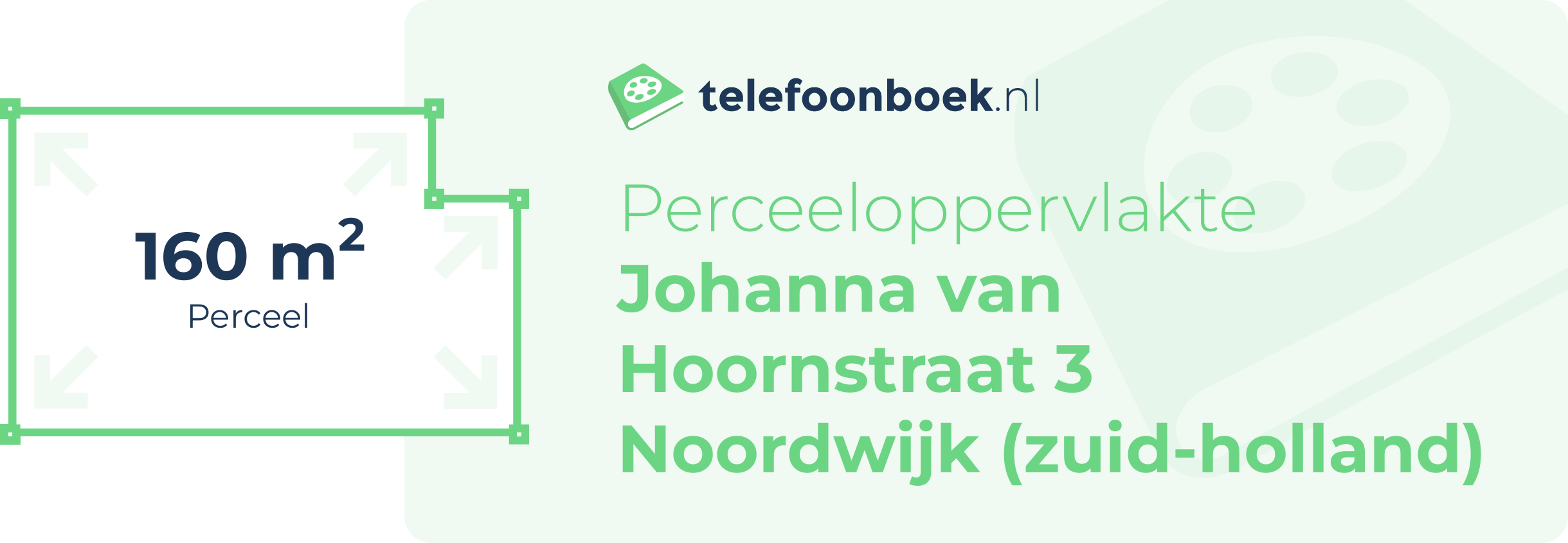 Perceeloppervlakte Johanna Van Hoornstraat 3 Noordwijk (Zuid-Holland)