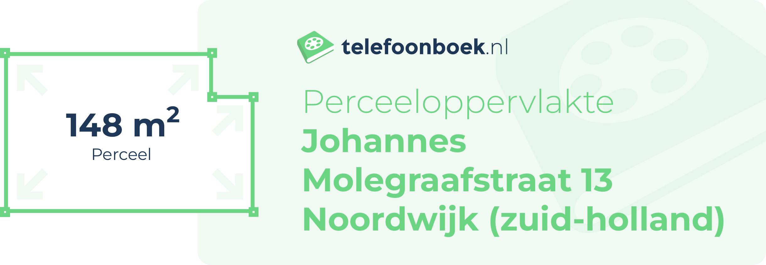 Perceeloppervlakte Johannes Molegraafstraat 13 Noordwijk (Zuid-Holland)