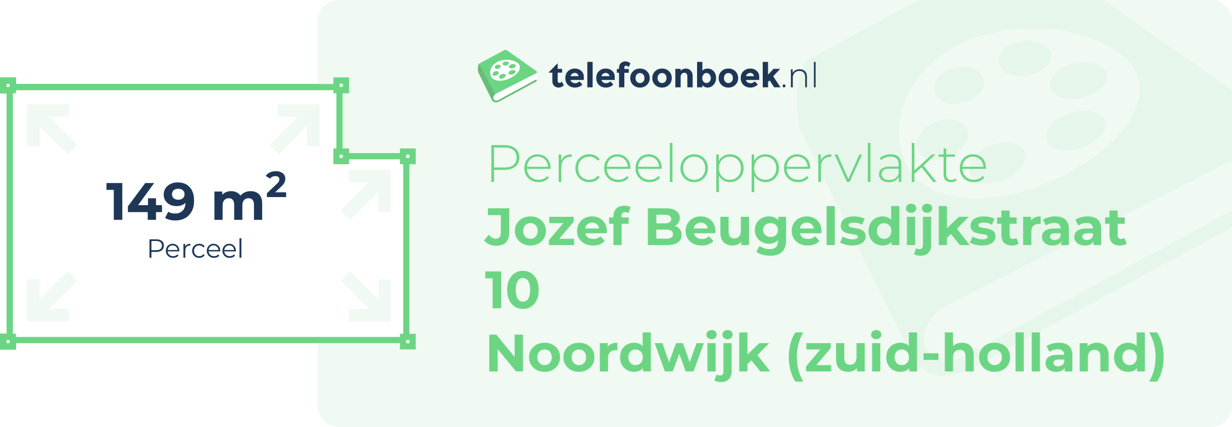 Perceeloppervlakte Jozef Beugelsdijkstraat 10 Noordwijk (Zuid-Holland)