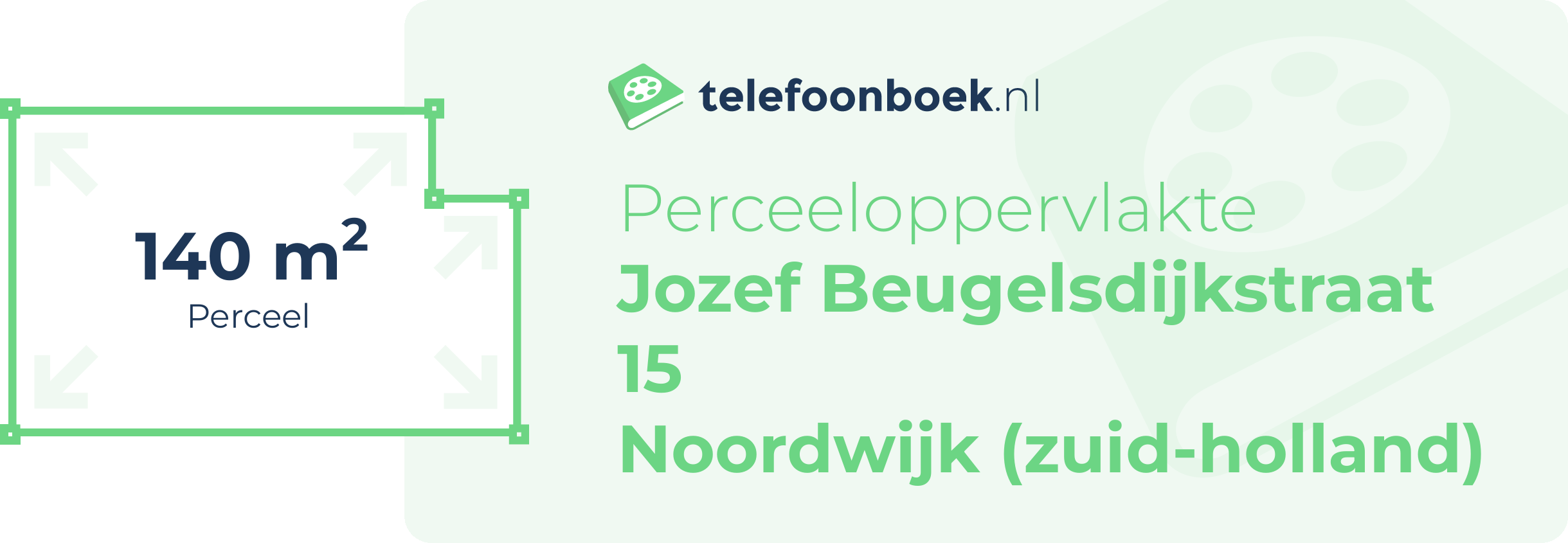 Perceeloppervlakte Jozef Beugelsdijkstraat 15 Noordwijk (Zuid-Holland)