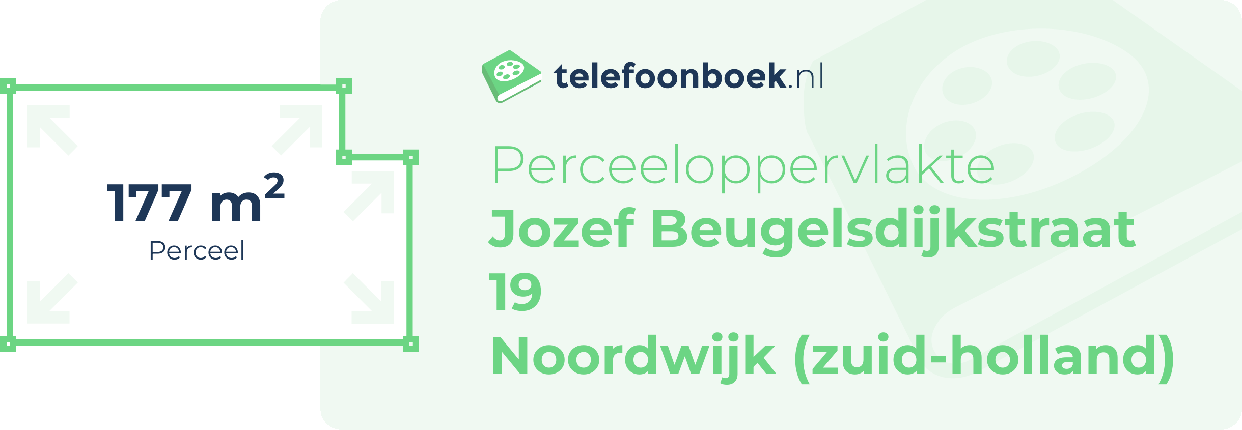 Perceeloppervlakte Jozef Beugelsdijkstraat 19 Noordwijk (Zuid-Holland)