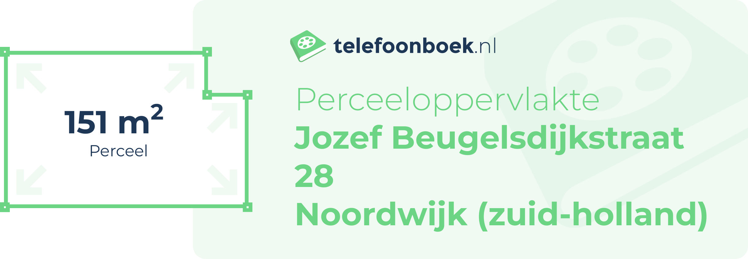Perceeloppervlakte Jozef Beugelsdijkstraat 28 Noordwijk (Zuid-Holland)
