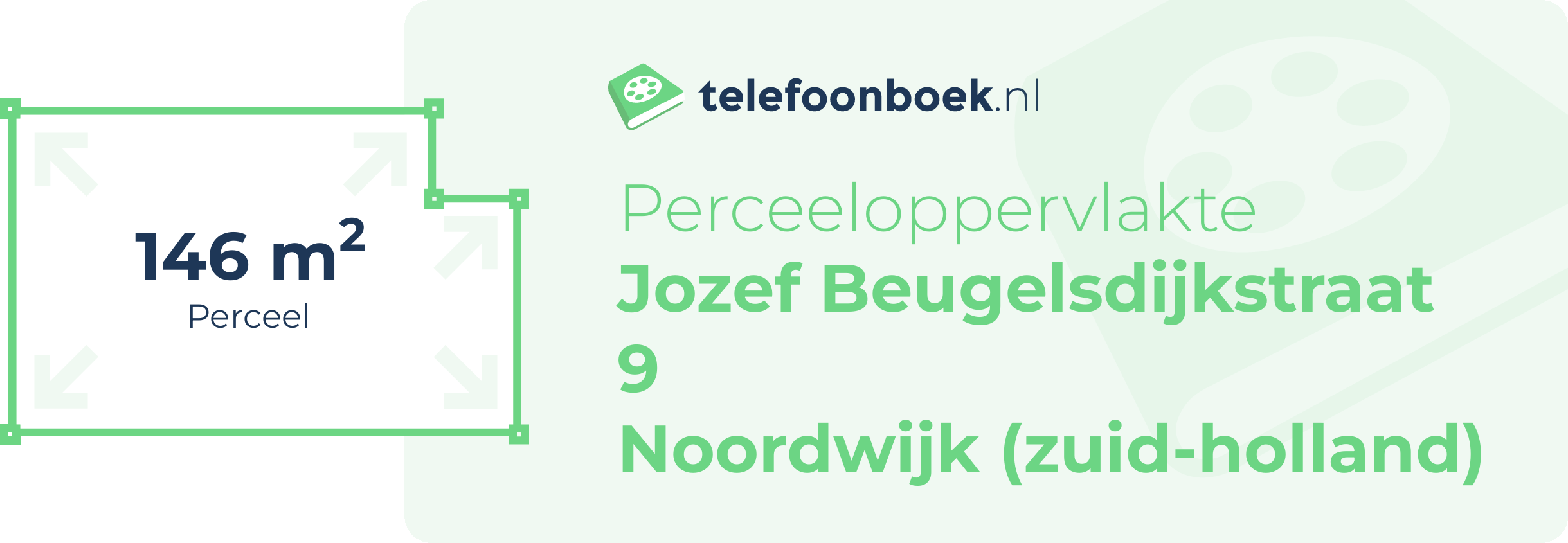 Perceeloppervlakte Jozef Beugelsdijkstraat 9 Noordwijk (Zuid-Holland)