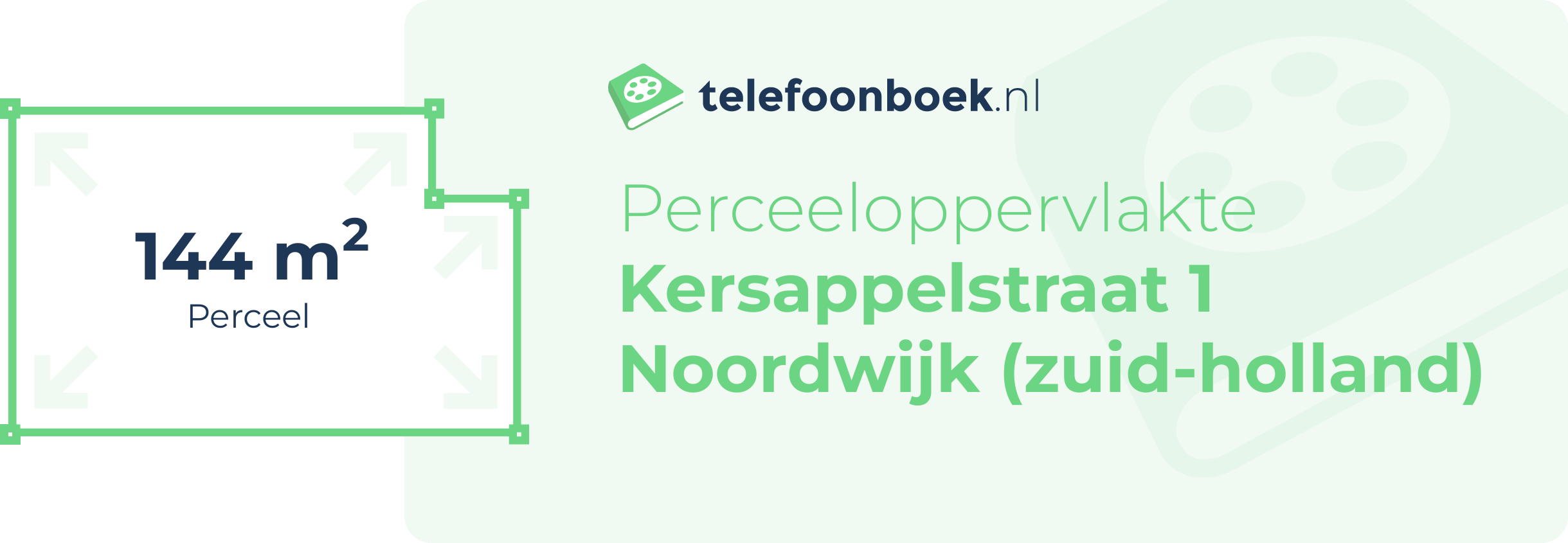 Perceeloppervlakte Kersappelstraat 1 Noordwijk (Zuid-Holland)