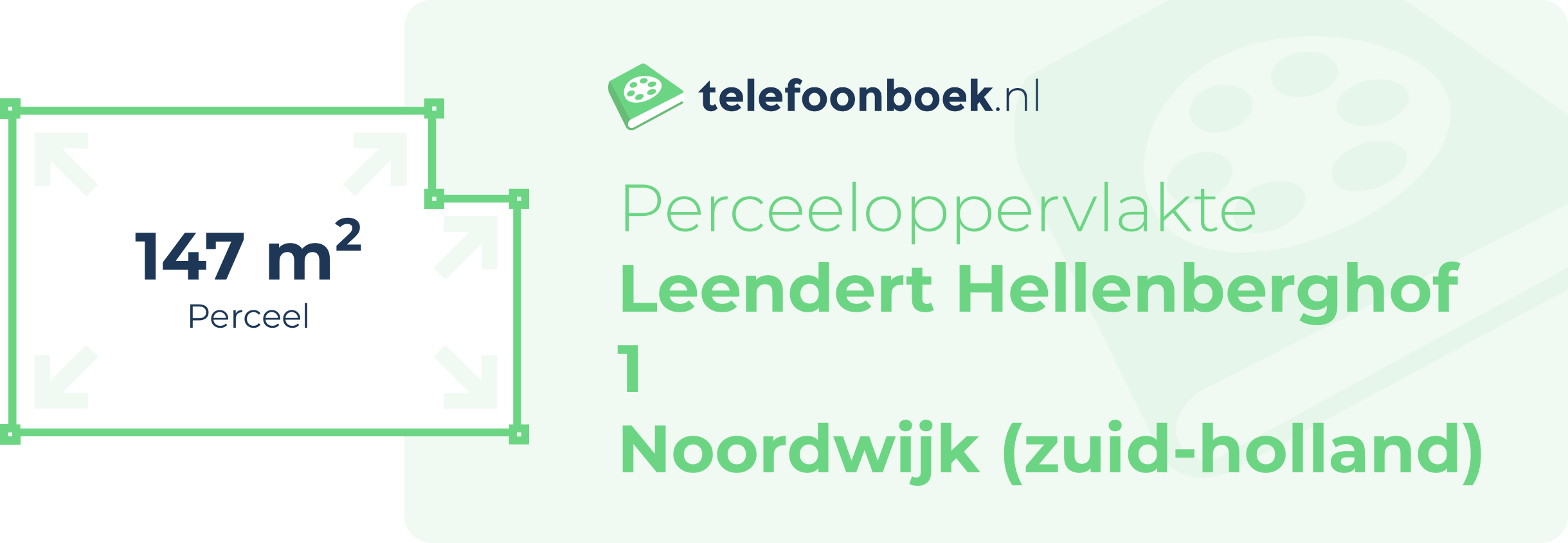 Perceeloppervlakte Leendert Hellenberghof 1 Noordwijk (Zuid-Holland)