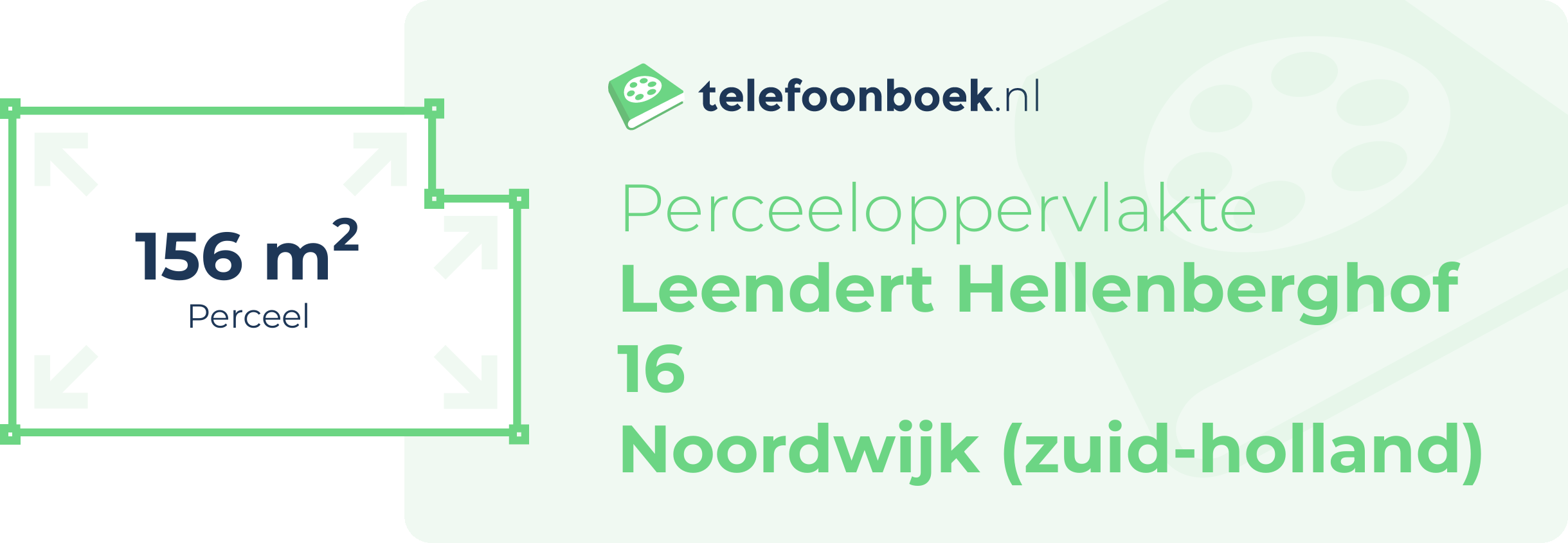 Perceeloppervlakte Leendert Hellenberghof 16 Noordwijk (Zuid-Holland)
