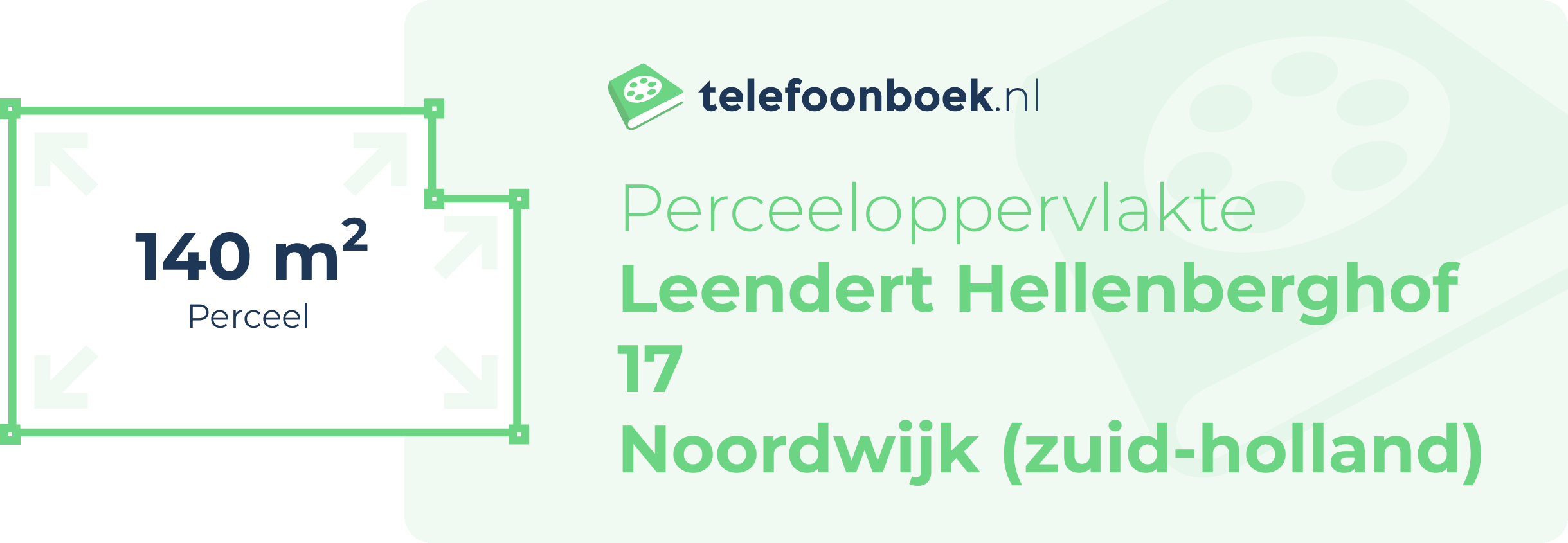 Perceeloppervlakte Leendert Hellenberghof 17 Noordwijk (Zuid-Holland)