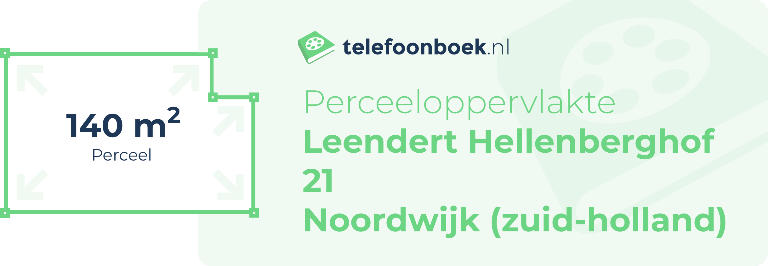 Perceeloppervlakte Leendert Hellenberghof 21 Noordwijk (Zuid-Holland)