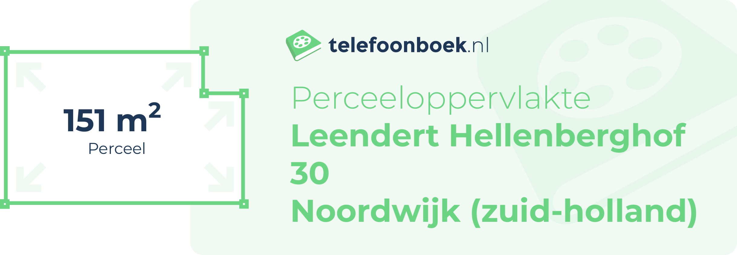 Perceeloppervlakte Leendert Hellenberghof 30 Noordwijk (Zuid-Holland)