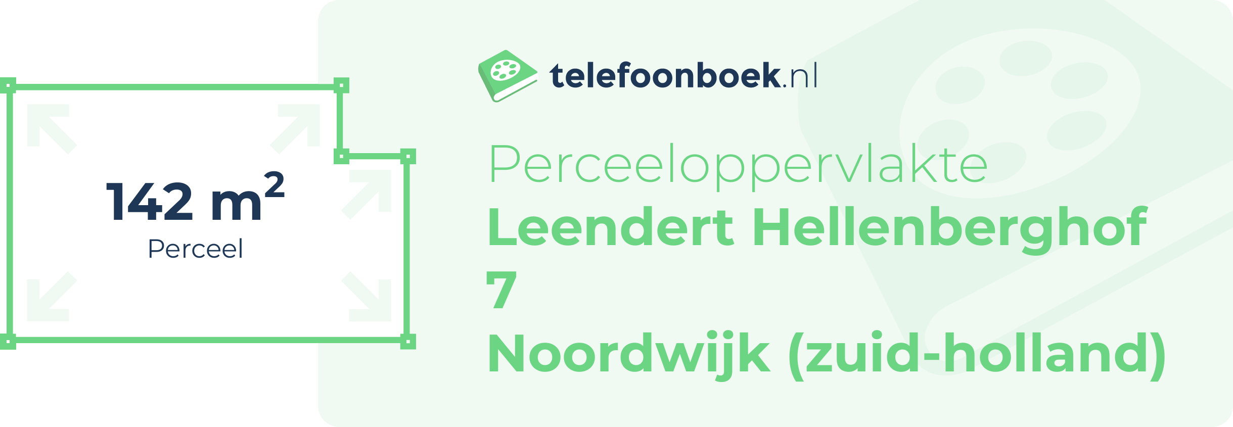 Perceeloppervlakte Leendert Hellenberghof 7 Noordwijk (Zuid-Holland)