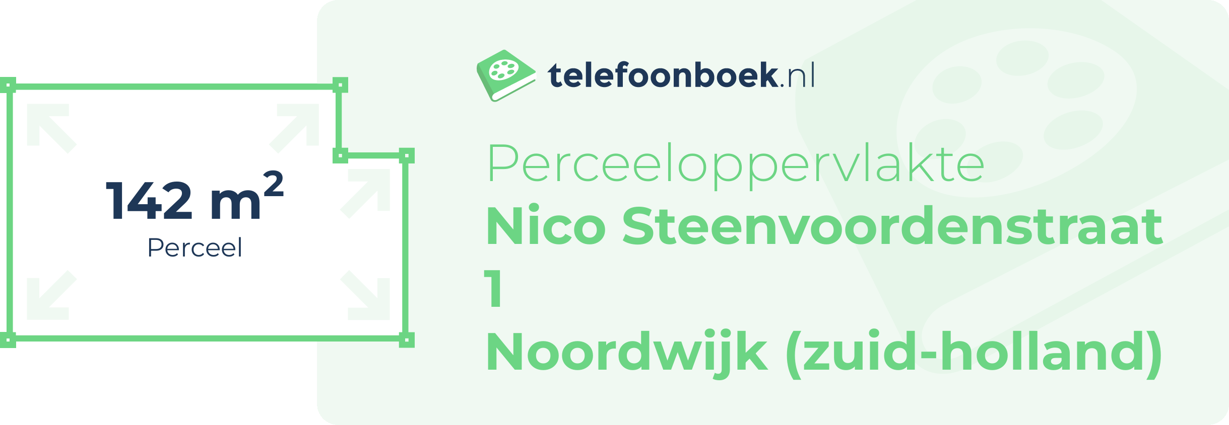 Perceeloppervlakte Nico Steenvoordenstraat 1 Noordwijk (Zuid-Holland)