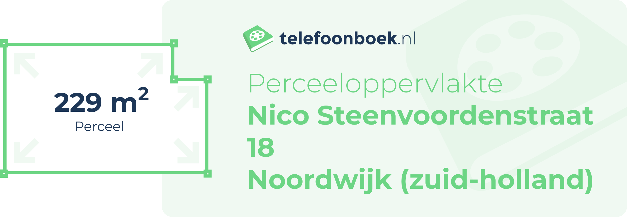 Perceeloppervlakte Nico Steenvoordenstraat 18 Noordwijk (Zuid-Holland)
