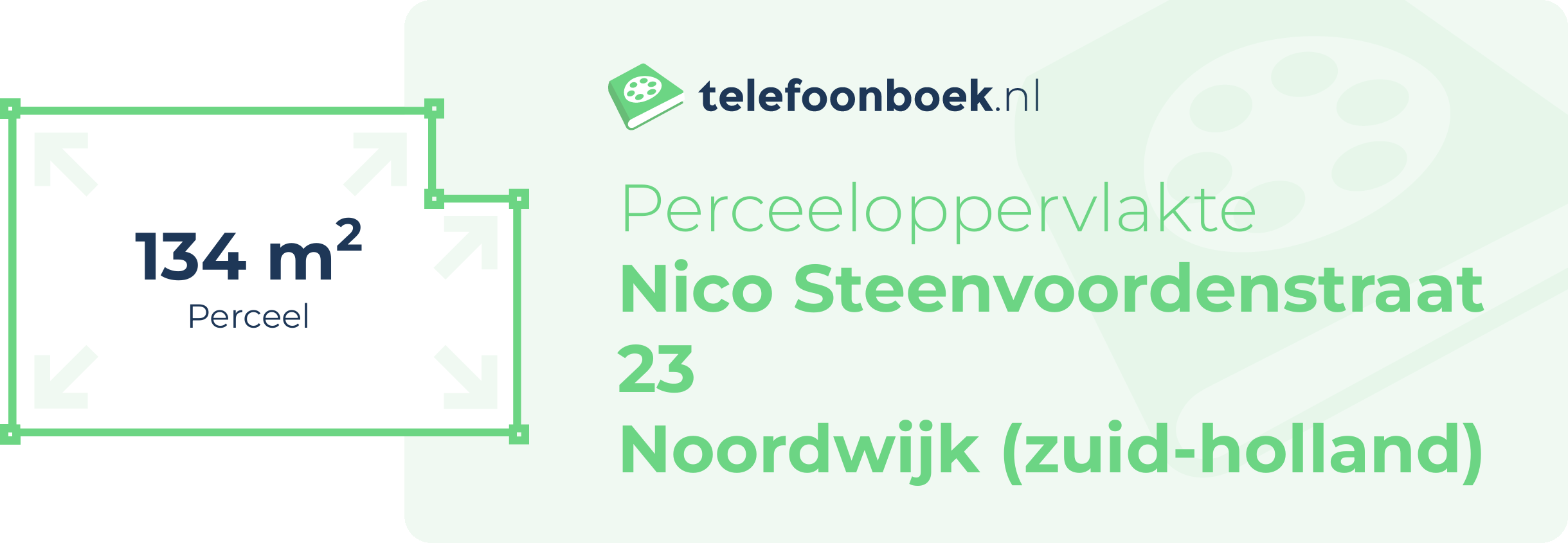 Perceeloppervlakte Nico Steenvoordenstraat 23 Noordwijk (Zuid-Holland)