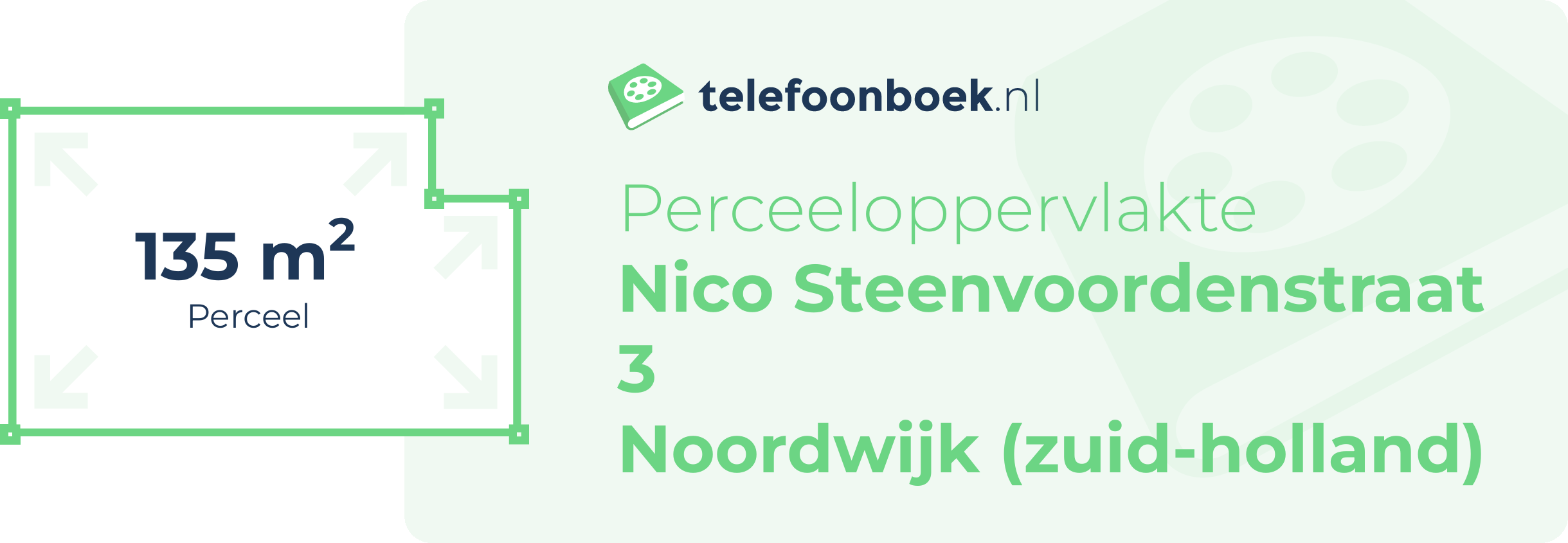 Perceeloppervlakte Nico Steenvoordenstraat 3 Noordwijk (Zuid-Holland)