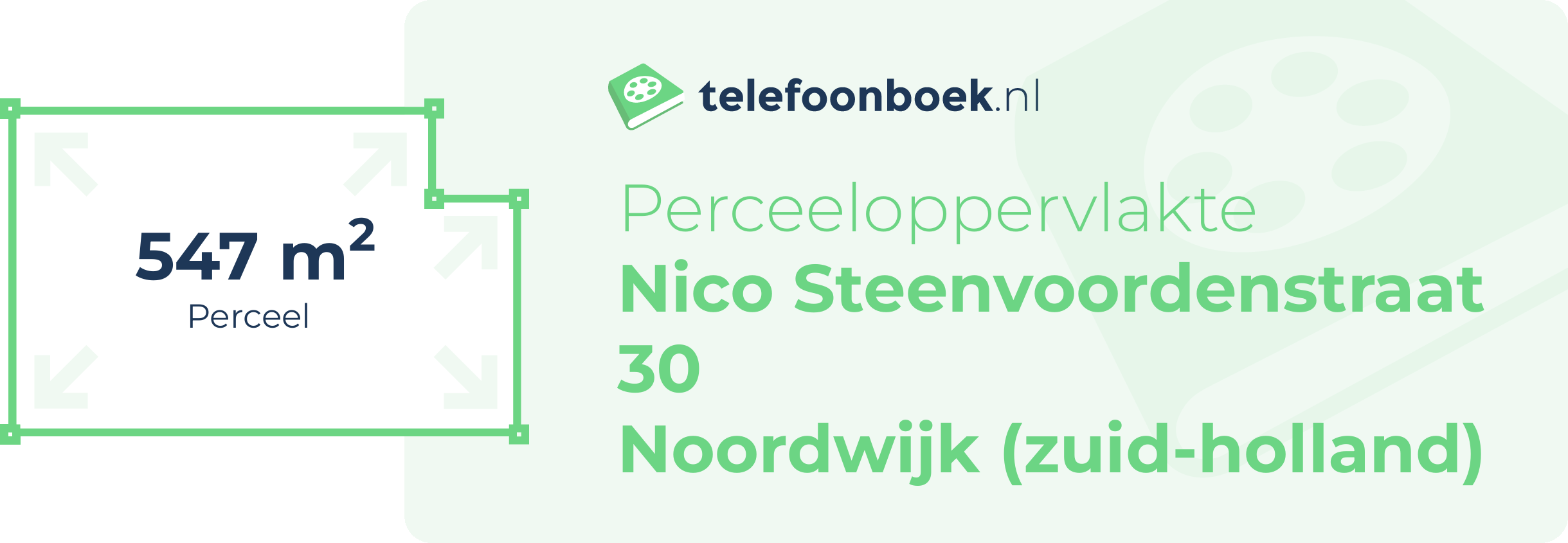Perceeloppervlakte Nico Steenvoordenstraat 30 Noordwijk (Zuid-Holland)