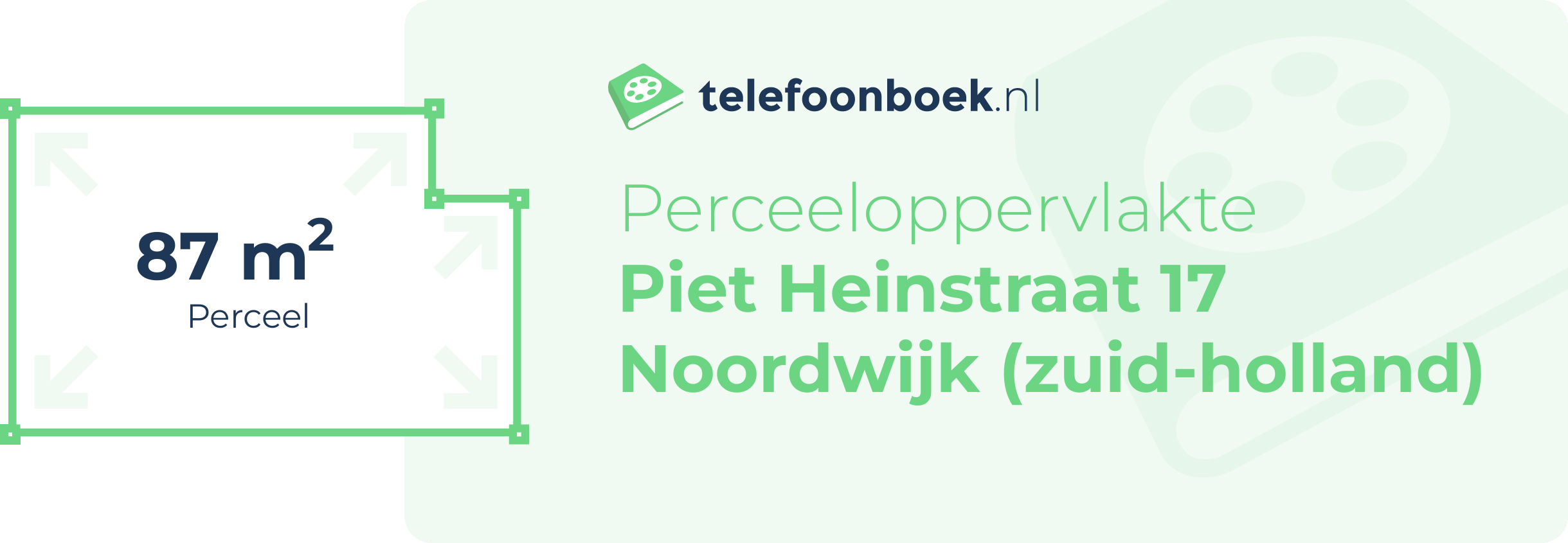 Perceeloppervlakte Piet Heinstraat 17 Noordwijk (Zuid-Holland)