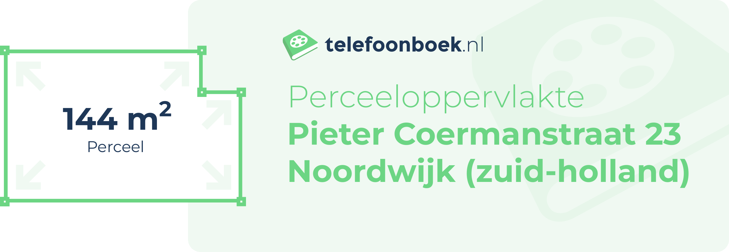 Perceeloppervlakte Pieter Coermanstraat 23 Noordwijk (Zuid-Holland)