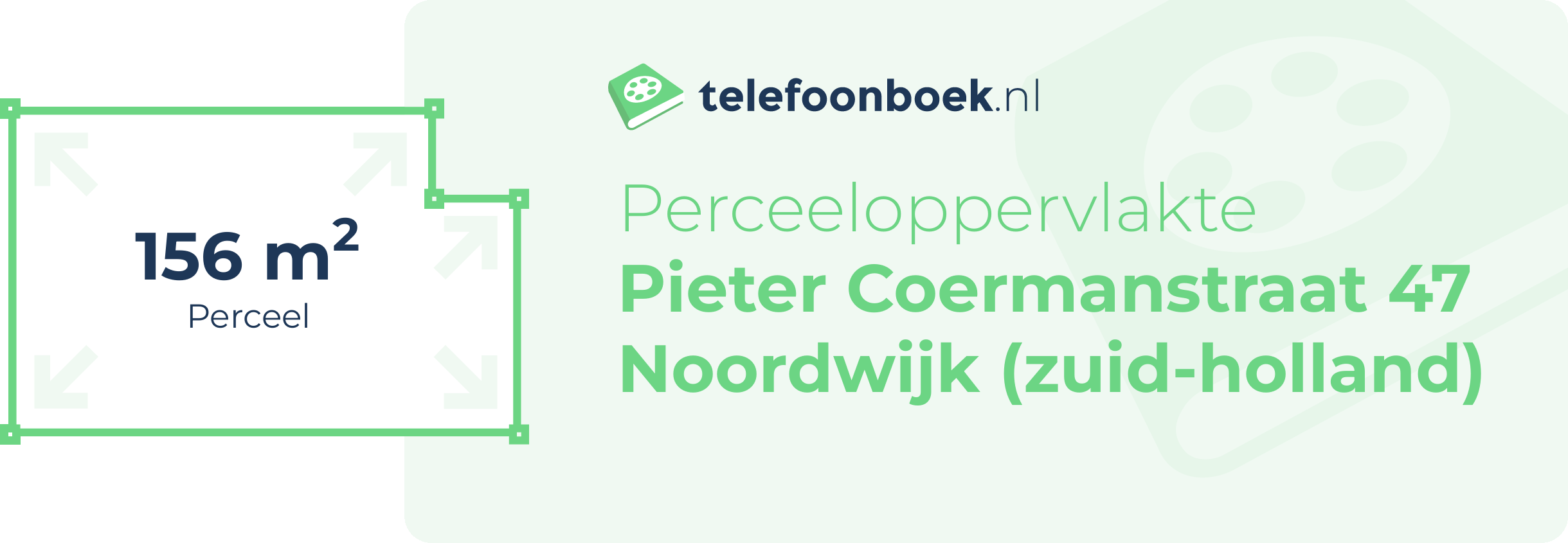 Perceeloppervlakte Pieter Coermanstraat 47 Noordwijk (Zuid-Holland)