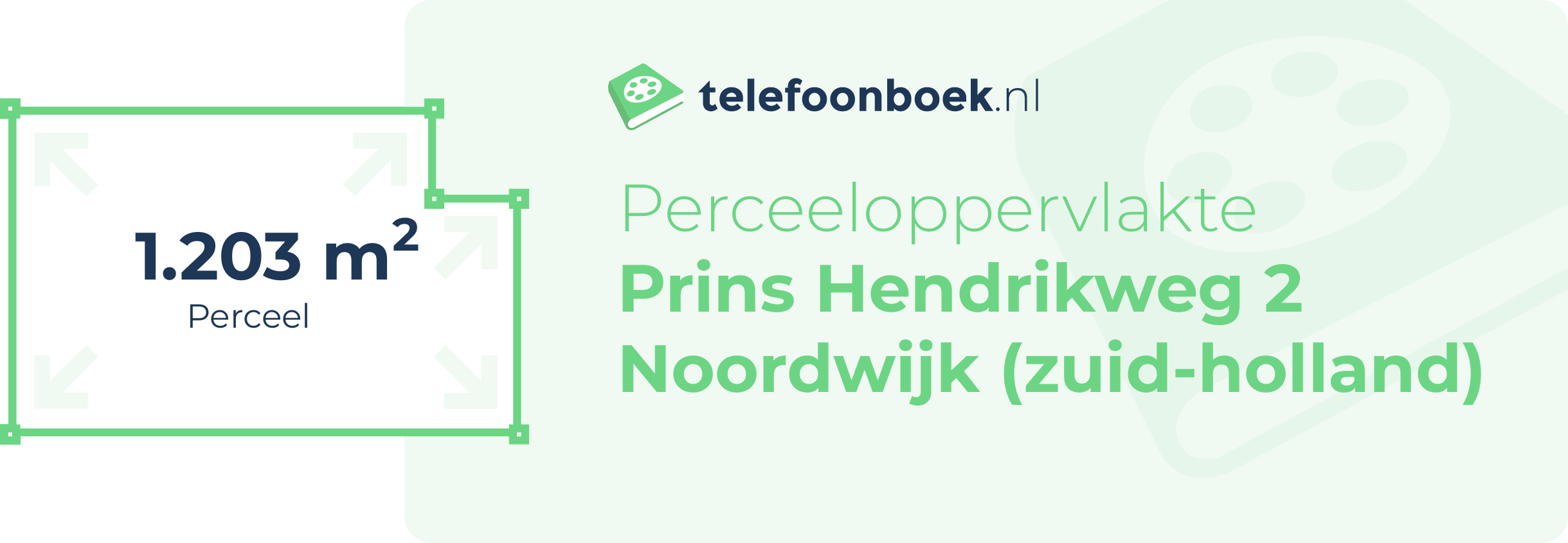 Perceeloppervlakte Prins Hendrikweg 2 Noordwijk (Zuid-Holland)