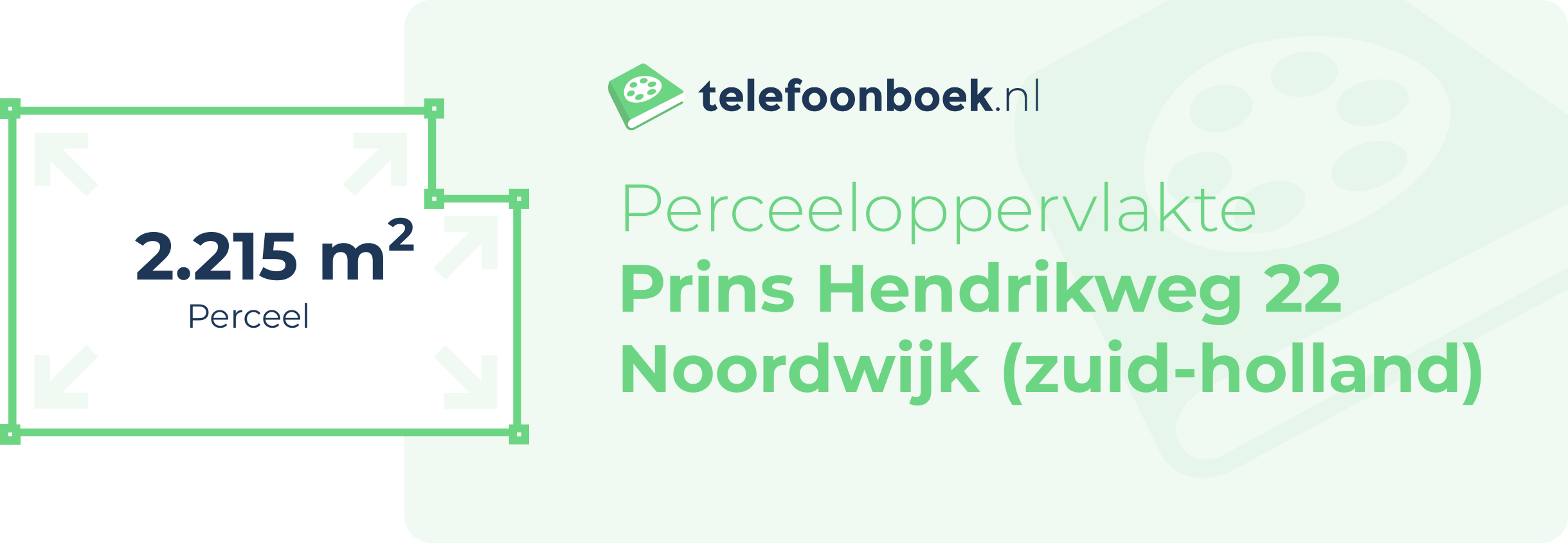Perceeloppervlakte Prins Hendrikweg 22 Noordwijk (Zuid-Holland)