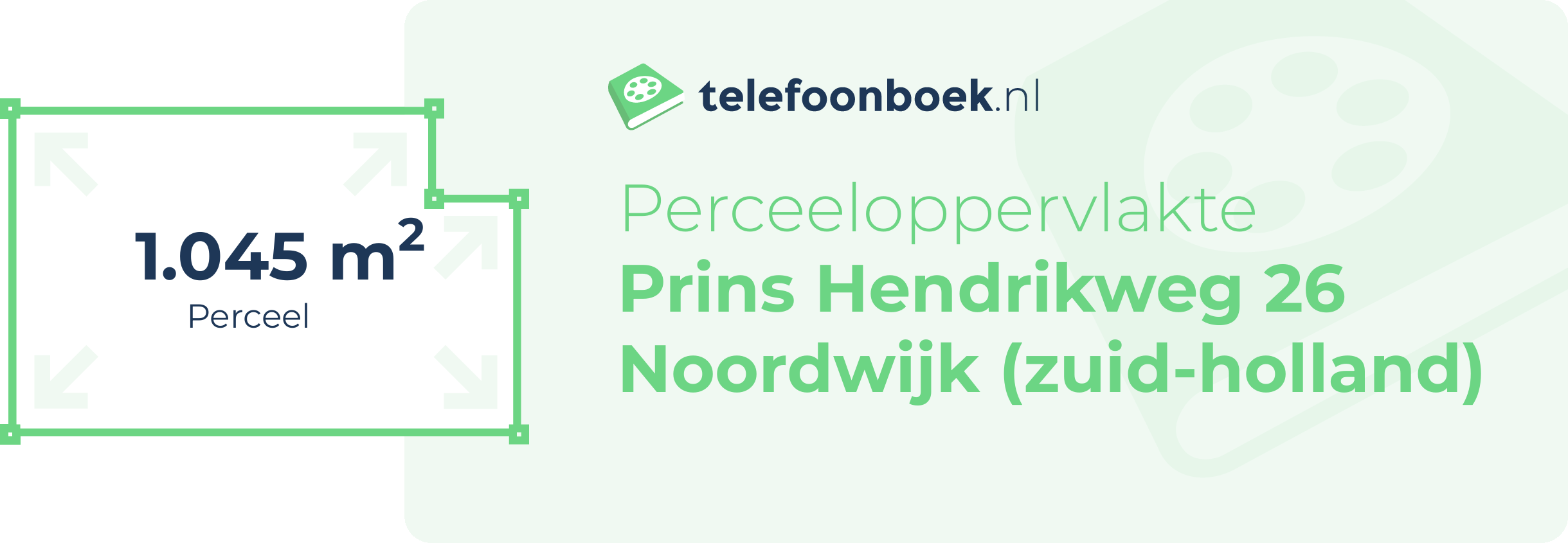 Perceeloppervlakte Prins Hendrikweg 26 Noordwijk (Zuid-Holland)