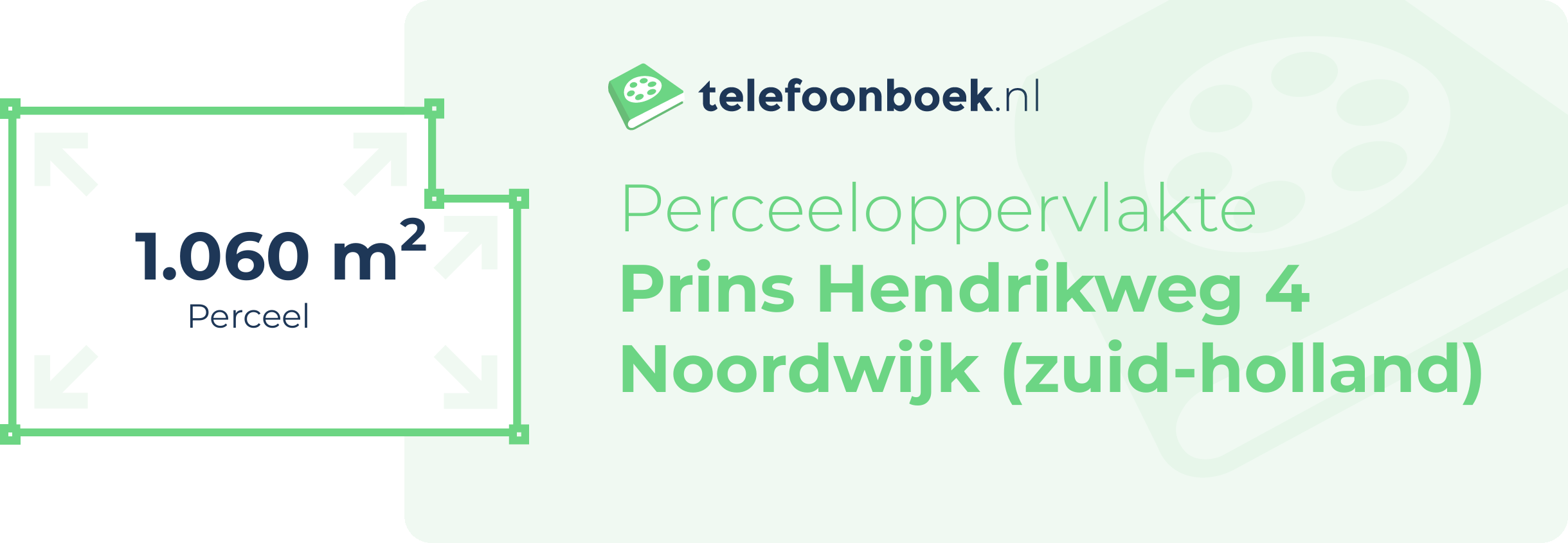 Perceeloppervlakte Prins Hendrikweg 4 Noordwijk (Zuid-Holland)