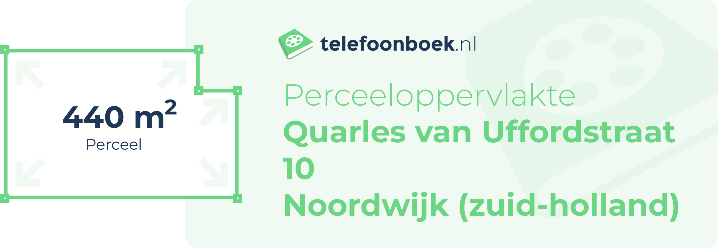 Perceeloppervlakte Quarles Van Uffordstraat 10 Noordwijk (Zuid-Holland)