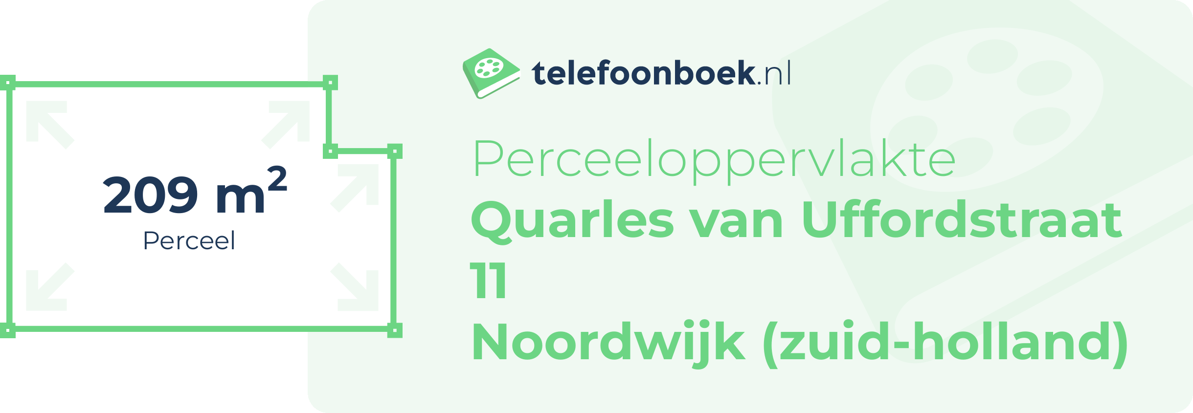 Perceeloppervlakte Quarles Van Uffordstraat 11 Noordwijk (Zuid-Holland)