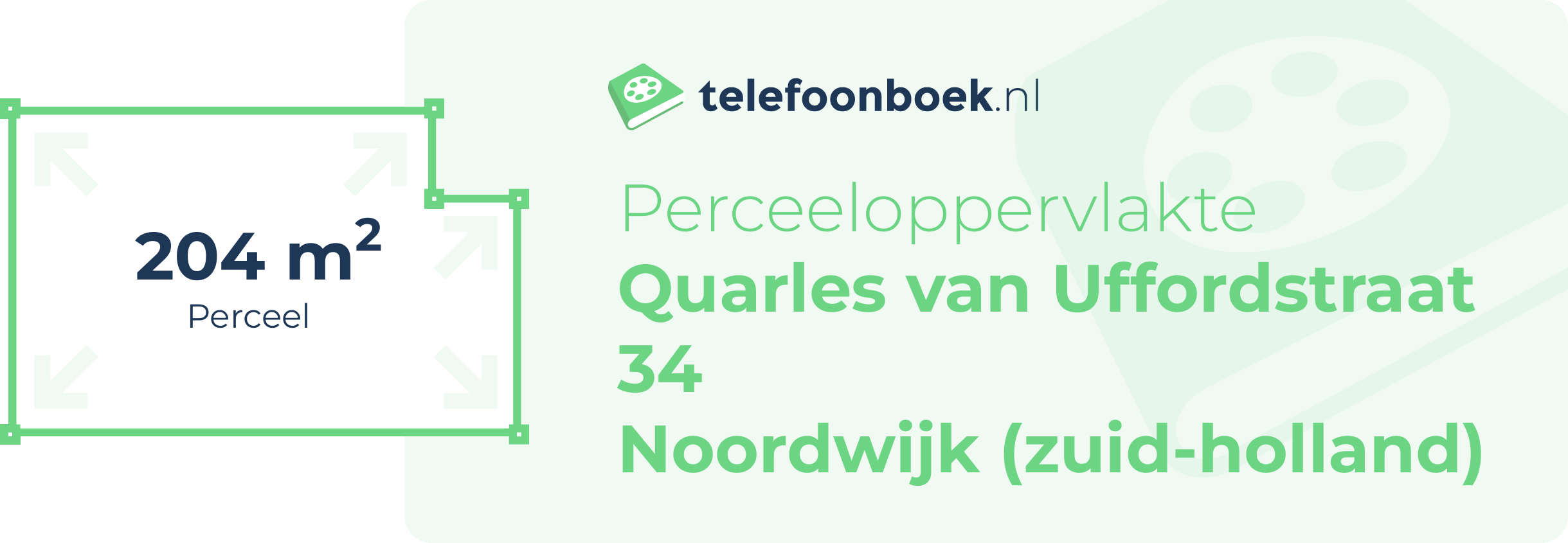 Perceeloppervlakte Quarles Van Uffordstraat 34 Noordwijk (Zuid-Holland)