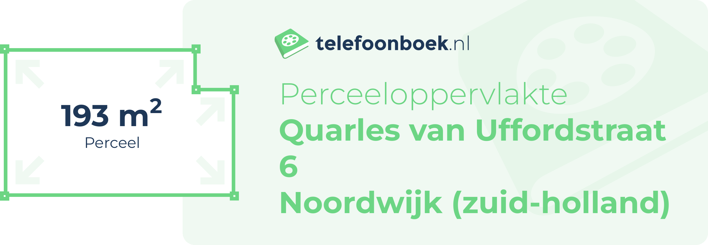 Perceeloppervlakte Quarles Van Uffordstraat 6 Noordwijk (Zuid-Holland)