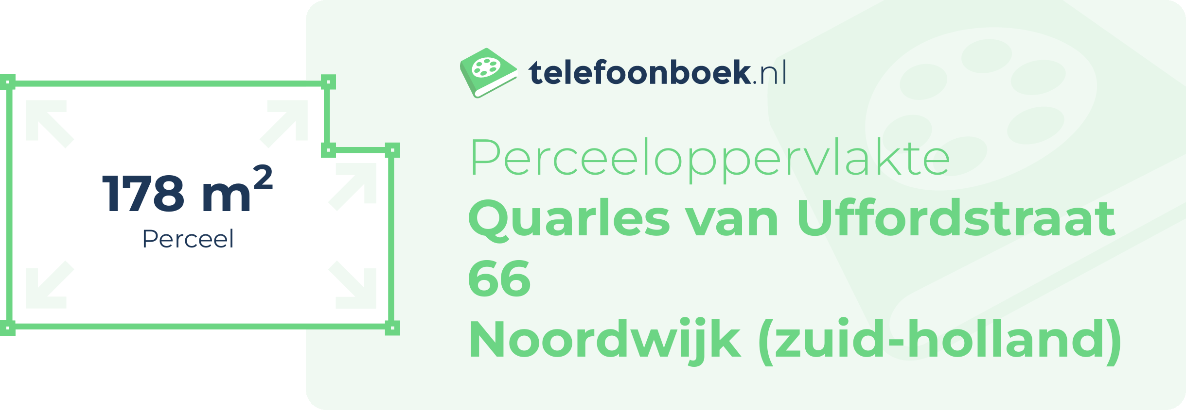 Perceeloppervlakte Quarles Van Uffordstraat 66 Noordwijk (Zuid-Holland)