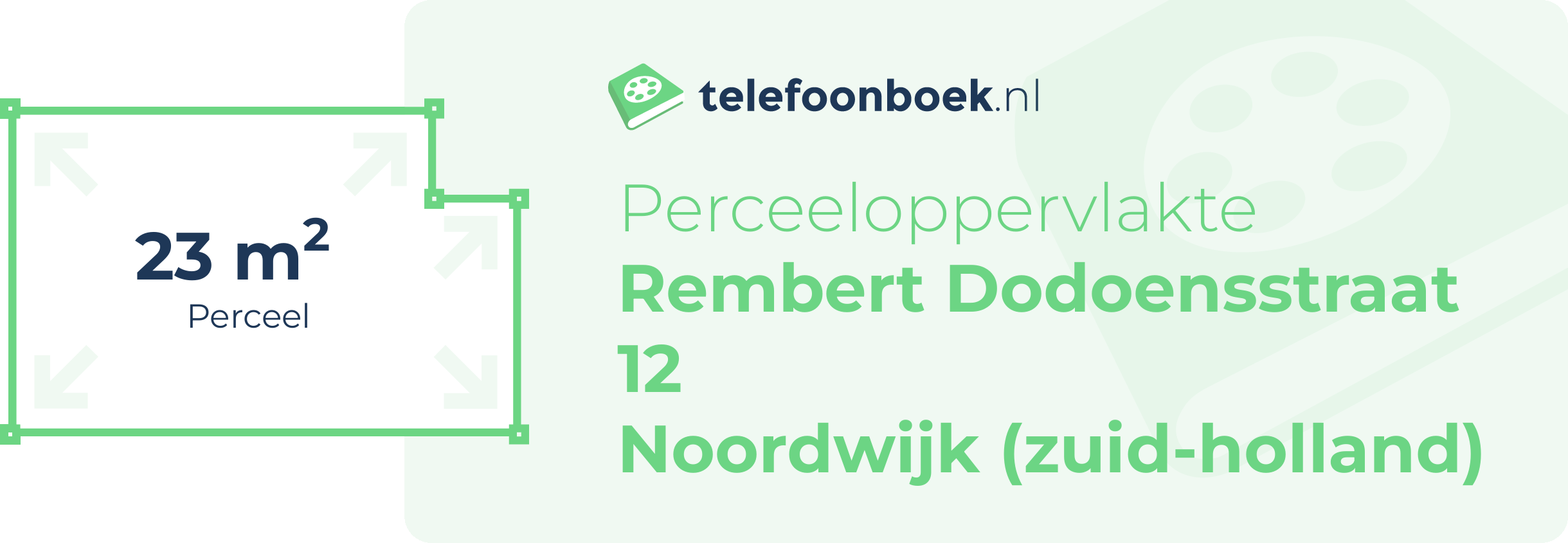 Perceeloppervlakte Rembert Dodoensstraat 12 Noordwijk (Zuid-Holland)