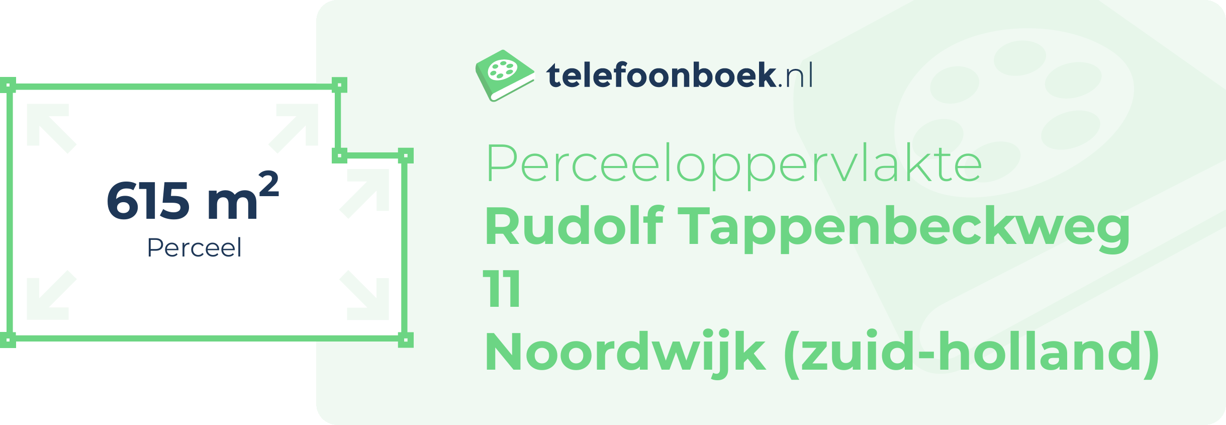 Perceeloppervlakte Rudolf Tappenbeckweg 11 Noordwijk (Zuid-Holland)