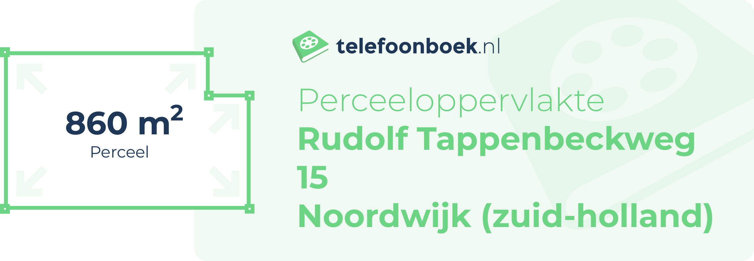 Perceeloppervlakte Rudolf Tappenbeckweg 15 Noordwijk (Zuid-Holland)