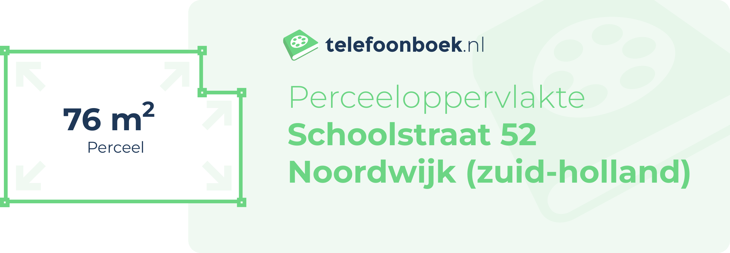 Perceeloppervlakte Schoolstraat 52 Noordwijk (Zuid-Holland)