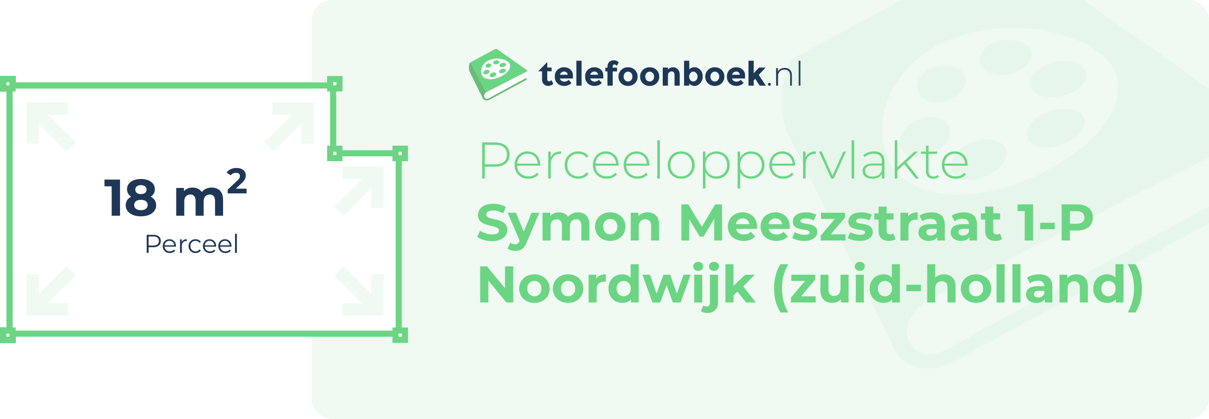 Perceeloppervlakte Symon Meeszstraat 1-P Noordwijk (Zuid-Holland)