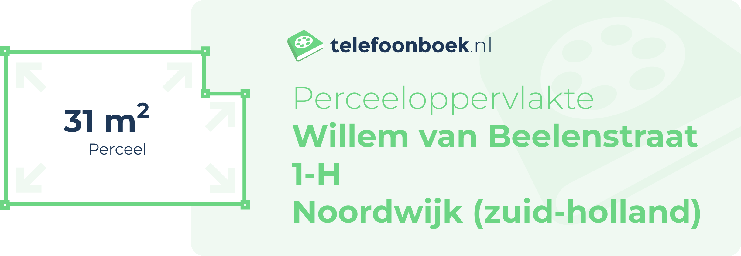 Perceeloppervlakte Willem Van Beelenstraat 1-H Noordwijk (Zuid-Holland)
