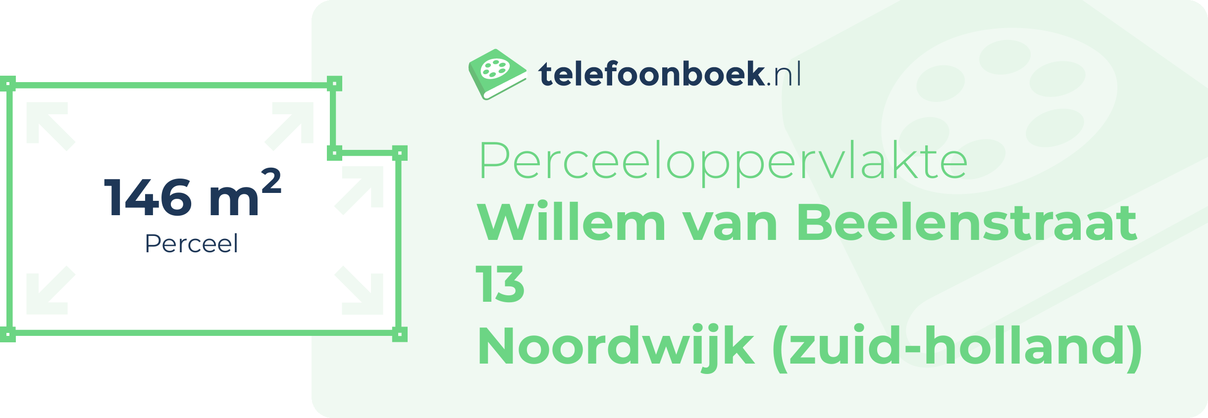 Perceeloppervlakte Willem Van Beelenstraat 13 Noordwijk (Zuid-Holland)