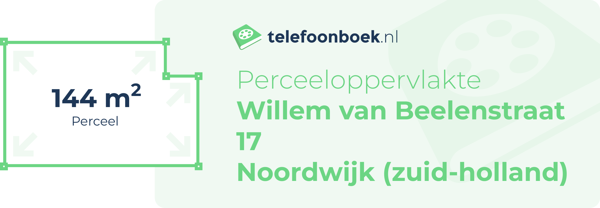 Perceeloppervlakte Willem Van Beelenstraat 17 Noordwijk (Zuid-Holland)