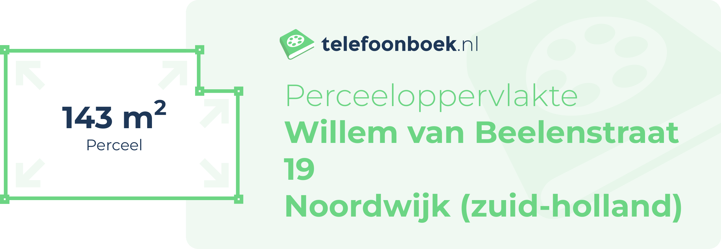 Perceeloppervlakte Willem Van Beelenstraat 19 Noordwijk (Zuid-Holland)