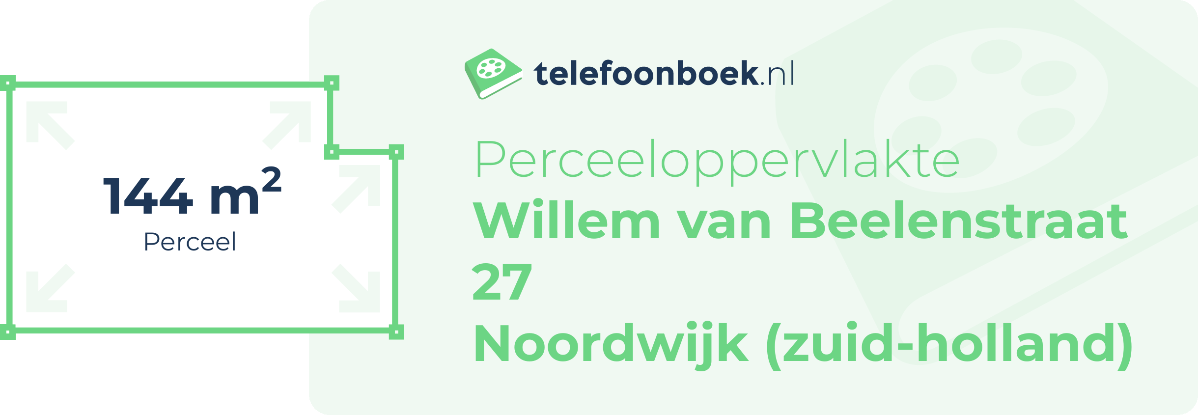 Perceeloppervlakte Willem Van Beelenstraat 27 Noordwijk (Zuid-Holland)