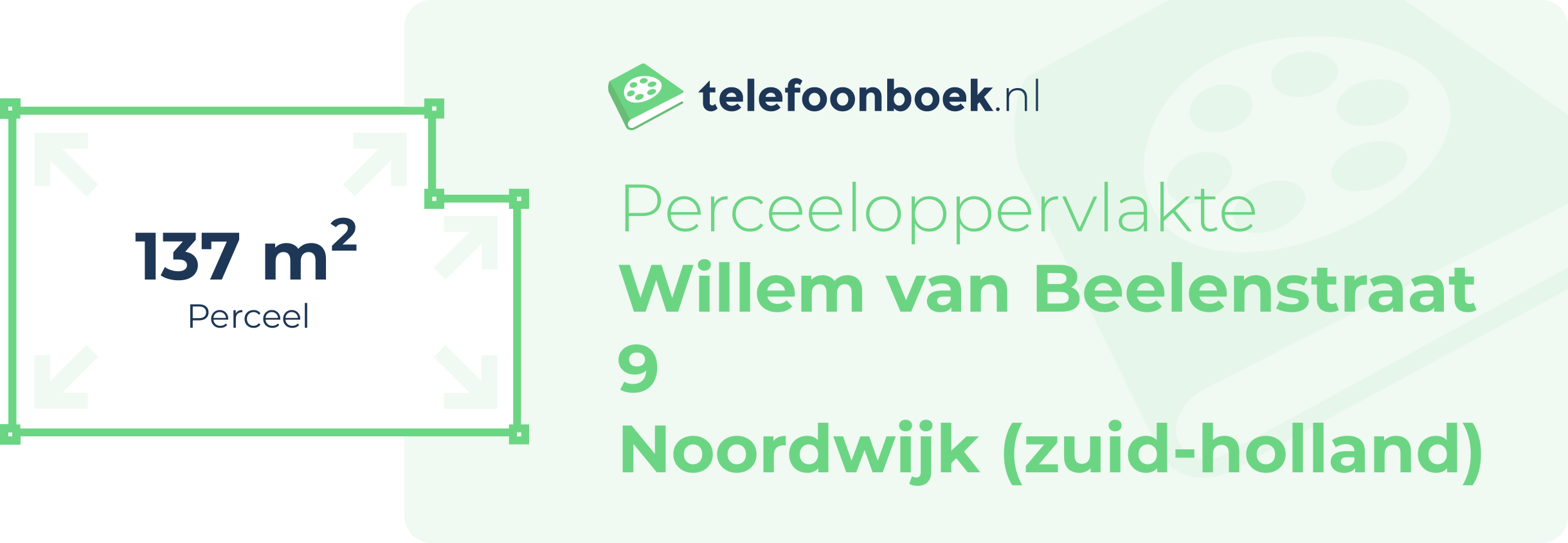 Perceeloppervlakte Willem Van Beelenstraat 9 Noordwijk (Zuid-Holland)