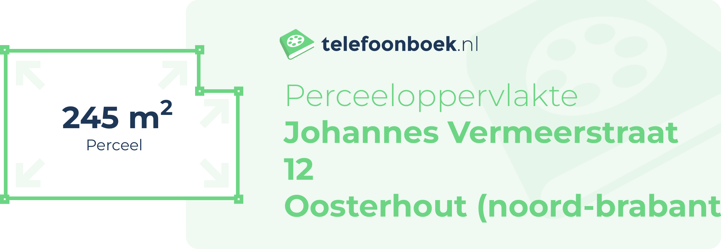 Perceeloppervlakte Johannes Vermeerstraat 12 Oosterhout (Noord-Brabant)