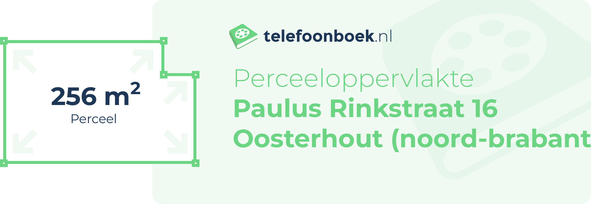 Perceeloppervlakte Paulus Rinkstraat 16 Oosterhout (Noord-Brabant)