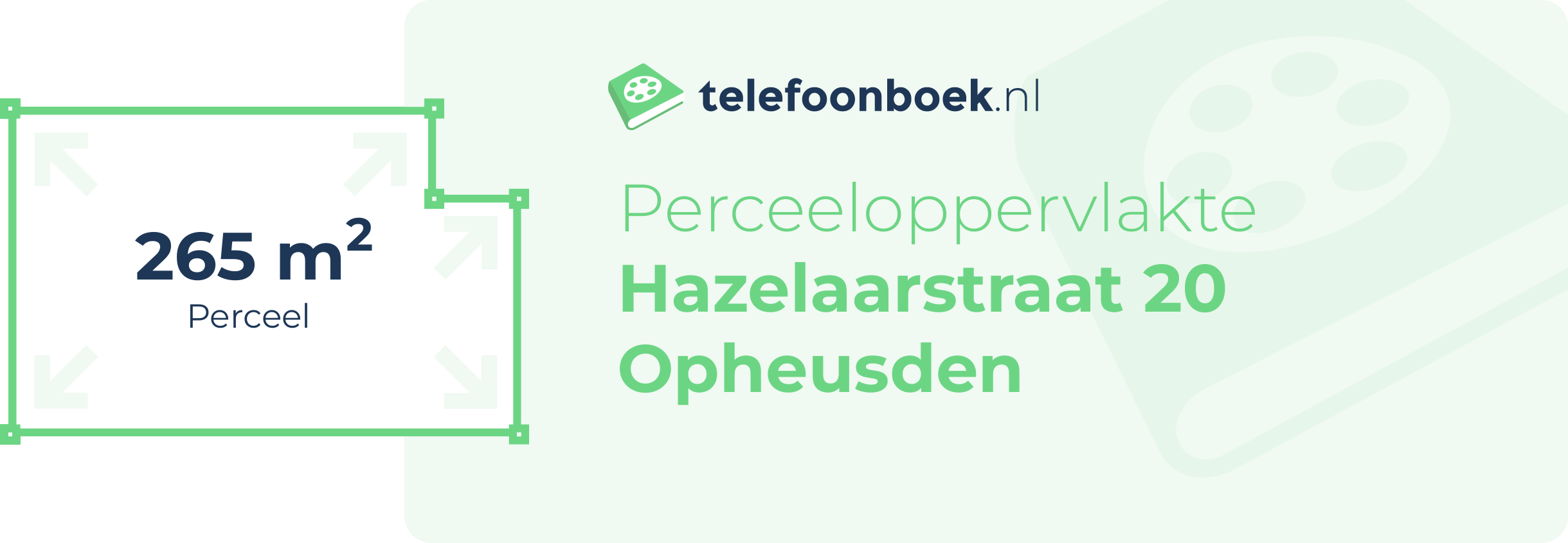 Perceeloppervlakte Hazelaarstraat 20 Opheusden