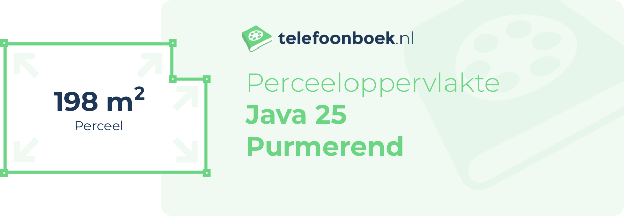 Perceeloppervlakte Java 25 Purmerend