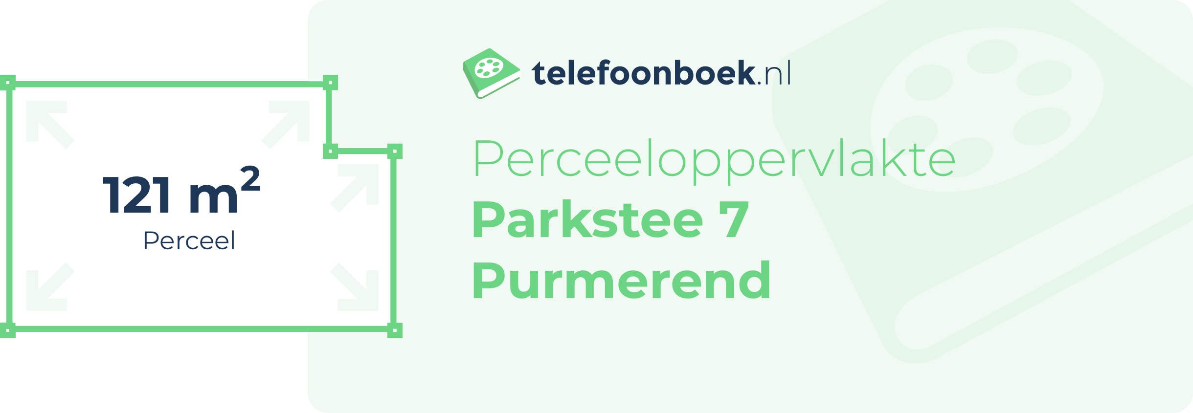 Perceeloppervlakte Parkstee 7 Purmerend