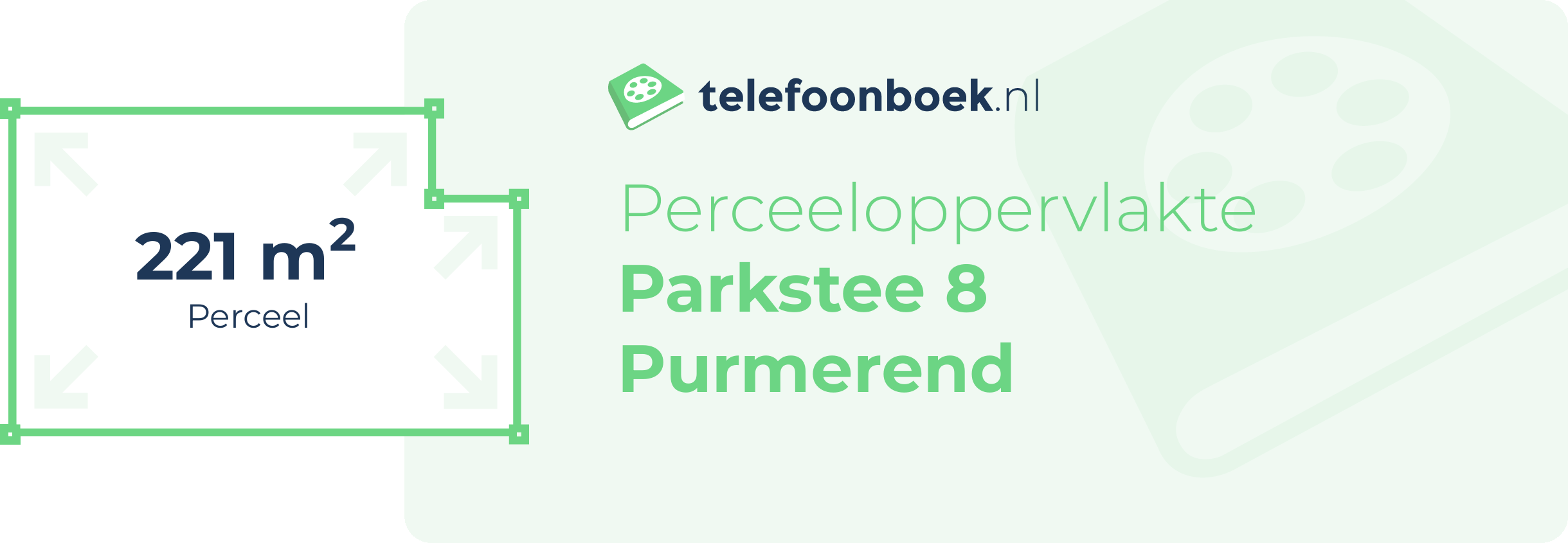 Perceeloppervlakte Parkstee 8 Purmerend