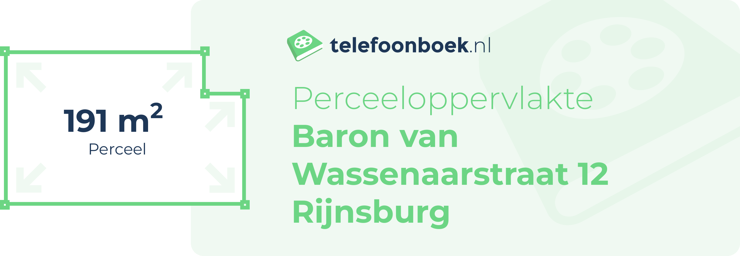 Perceeloppervlakte Baron Van Wassenaarstraat 12 Rijnsburg