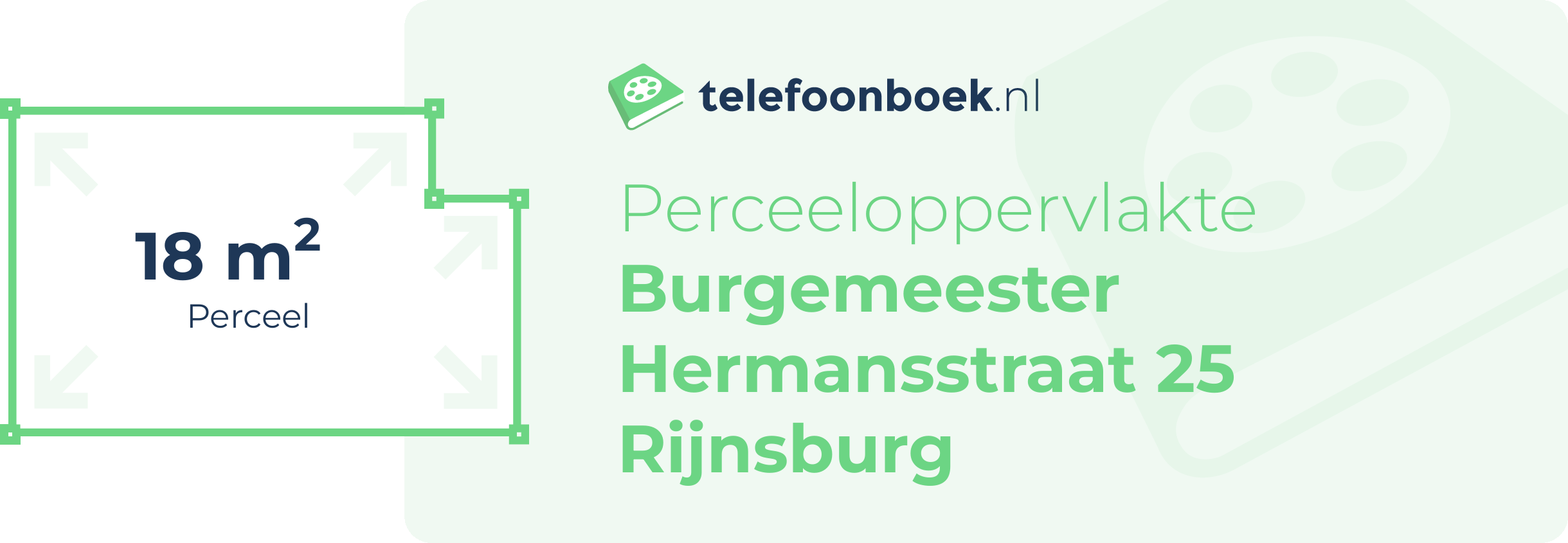 Perceeloppervlakte Burgemeester Hermansstraat 25 Rijnsburg